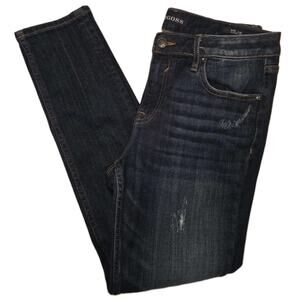 EUC Women's 30 x 29 Vigoss Jagger Distressed Skinny Dark Blue Jeans